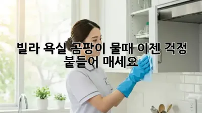 빌라 욕실 곰팡이, 물때? 이젠 걱정 붙들어 매세요!