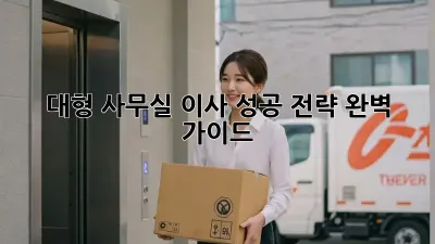대형 사무실 이사, 성공 전략 완벽 가이드!