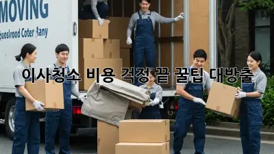 이사청소, 비용 걱정 끝! 꿀팁 대방출!